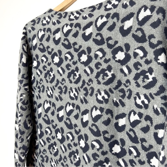 Ann Taylor‎ LOFT Neutral Leopard Animal Print High Low Knit Sweater Top Small S - Picture 9 of 9